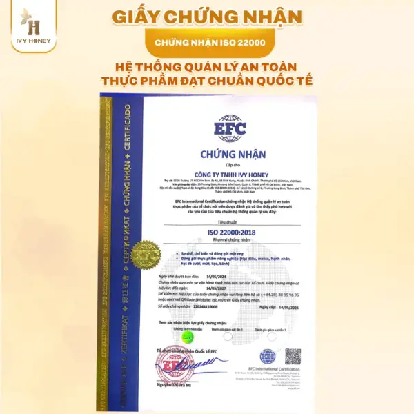 HỆ THỐNG QUẢN LÝ AN TOÀN  THỰC PHẨM ĐẠT CHUẨN QUỐC TẾ