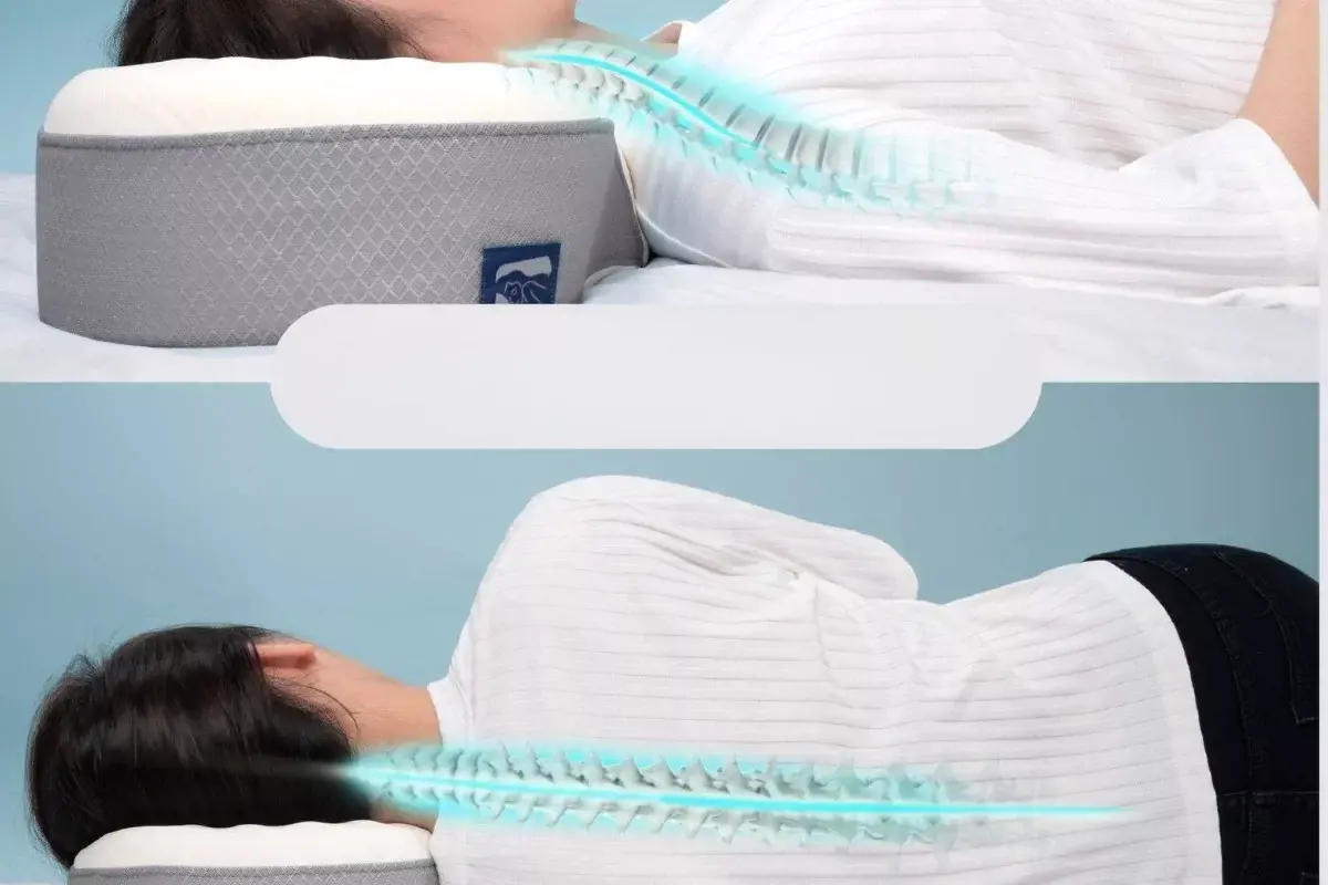 Gối c&ocirc;ng th&aacute;i học định h&igrave;nh cổ vai g&aacute;y chất liệu cao su non n&acirc;ng đỡ giấc ngủ
